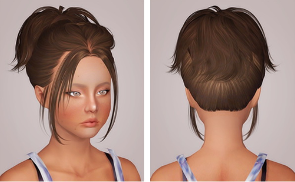 Skysims 228 hairstyle retextured by Liahx for Sims 3