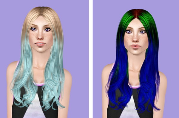 Cazy 111 Aura hairstyle retextured by Plumb Bombs for Sims 3