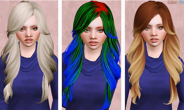Skysims 229 hairstyle retextured by Beaverhausen for Sims 3