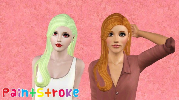 Zauma`s Taeyeon hairstyle retextured by Paint Stroke for Sims 3