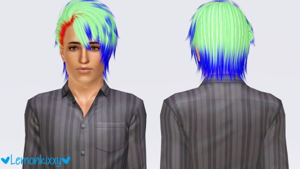Butterflysims 043 hairstyle retextured by Lemonkixxy for Sims 3