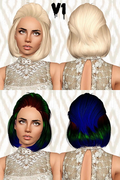 Newsea`s J200 Courage hairstyle retextured by Chantel for Sims 3