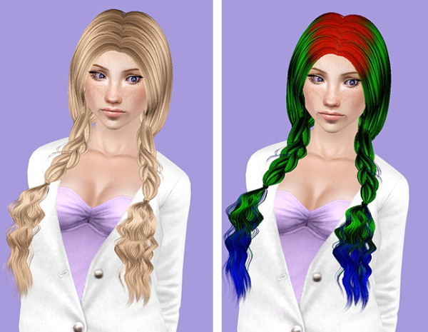 Skysims 63 and 225 hairstyle retextured by Plumb Bombs for Sims 3