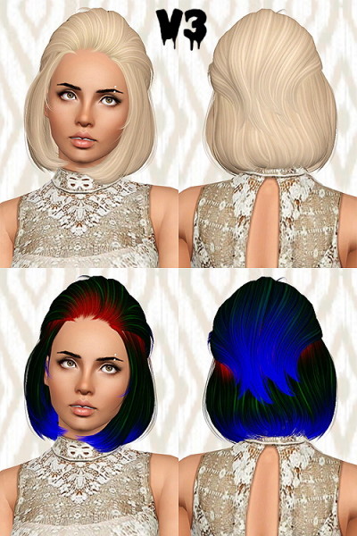 Newsea`s J200 Courage hairstyle retextured by Chantel - Sims 3 Hairs