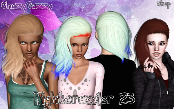 Nightcrawler`s 23 hairstyle retextured by Chazy Bazzy for Sims 3