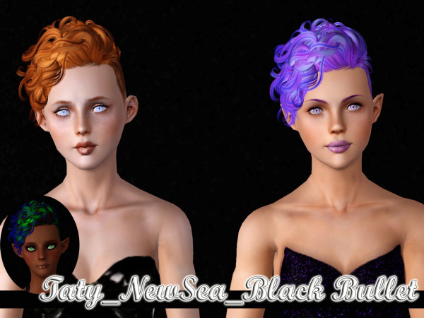 Newsea`s Black Bullet hairstyle retextured by Taty for Sims 3