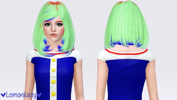 Butterflysims 058 hairstyle retextured by Lemonkixxy for Sims 3