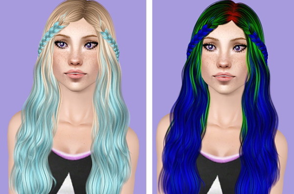 Cazy`s 124 Northern Star hairstyle retextured by Plumb Bombs for Sims 3