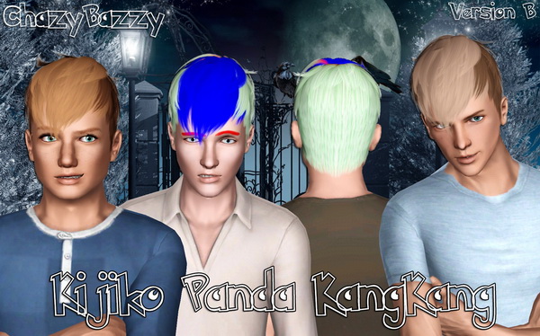 Kijiko`s Panda KangKang hairstyle retextured by Chazy Bazzy for Sims 3