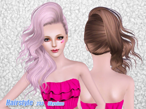 Wild hairstyle 232 by Skysims for Sims 3