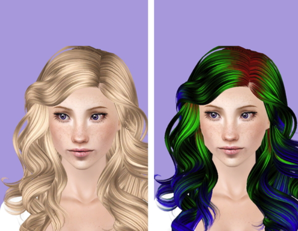 Momo Skysims 187 hairstyle retextured by Plumb Bombs for Sims 3
