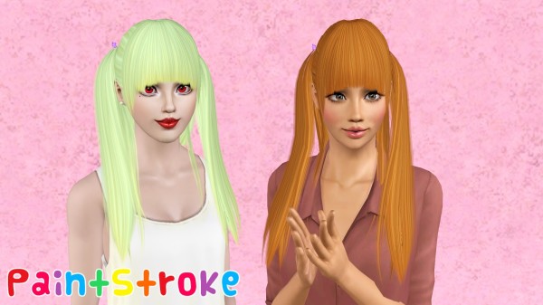 Zauma`s RedLight hairstyle retextured by Paint Stroke for Sims 3