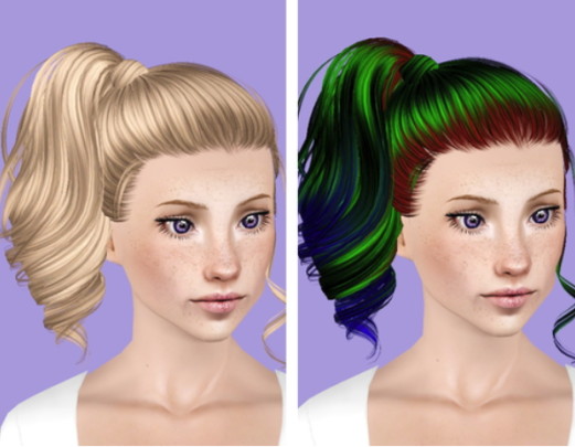 Skysims 153 hairstyle retextured by Plumb Bombs - Sims 3 Hairs