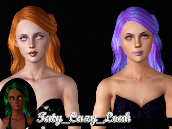 Alesso`s Wine and Cazy`s Leah hairstyles retextured by Taty for Sims 3