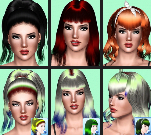 562 Followers Gift hairstyle retextured by Ingrid for Sims 3