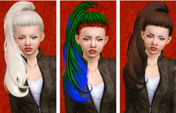 Newsea’s Sweet Villain hairstyle retextured by Beaverhausen for Sims 3