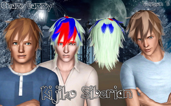 Kijiko`s Siberian hairstyle retextured by Chazy Bazzy for Sims 3