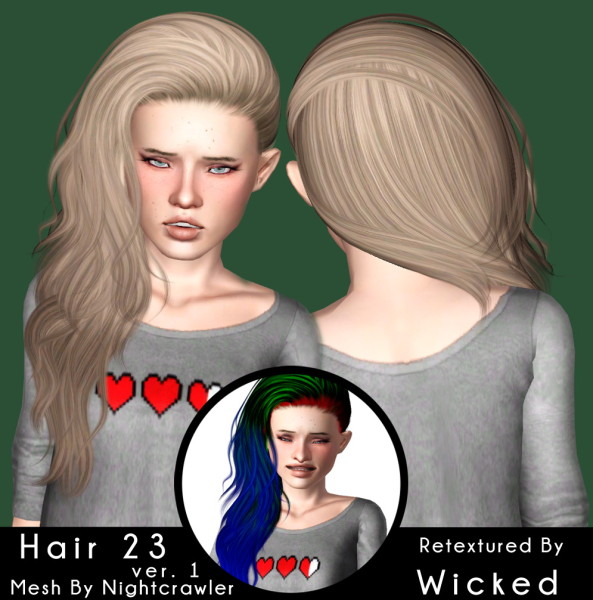 Nightcrawler`s 23 hairstyle retextured by Magically for Sims 3