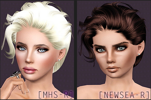 Newsea`s Baroque hairstyle converted by Ingrid for Sims 3