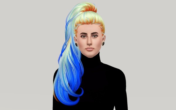 Newsea Sweet Villain hairstyle retextured and flipped by Fanaskher for Sims 3