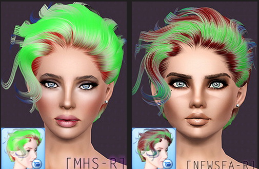 Newsea`s Baroque hairstyle converted by Ingrid for Sims 3
