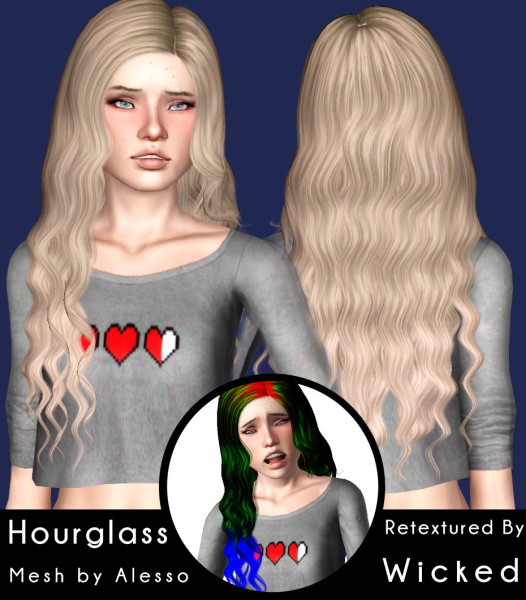 Alesso`s Hourglass hairstyle retextured by Magically for Sims 3