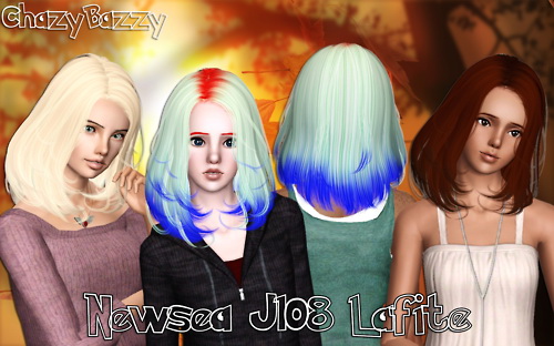 Newsea`s J108 Lafite hairstyle retextured by Chazzy Bazzy for Sims 3
