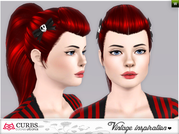 Vintage hairstyles 02 hairstyle by Colores Urbanos for Sims 3