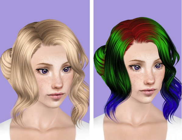 Skysims 205 hairstyle retextured by Plumb Bombs for Sims 3