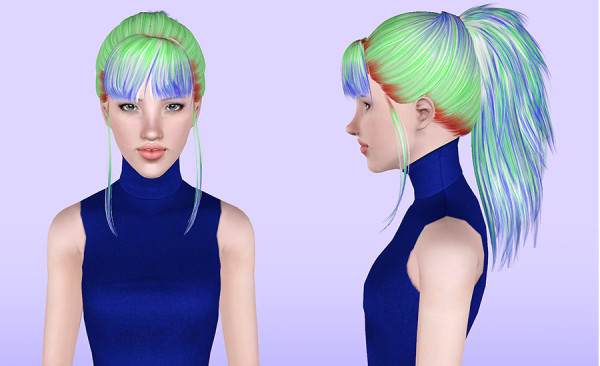 Skysims 217 hairstyle retextured by Porcelain for Sims 3