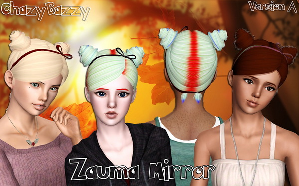 Zauma`s Mirror hairstyle retextured by Chazy Bazzy for Sims 3