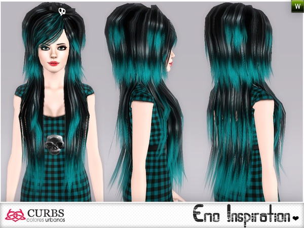 Emo Inspiration Hairstyle By Colores Urbanos Sims 3 Hairs