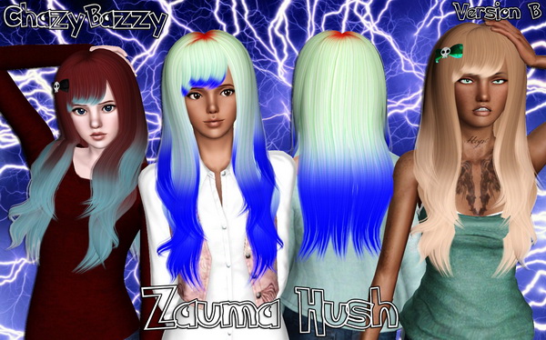 Zauma`s Hush hairstyle retextured by Chazy Bazzy for Sims 3