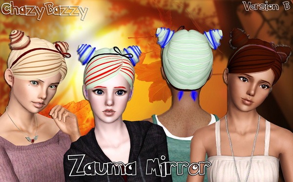 Zauma`s Mirror hairstyle retextured by Chazy Bazzy for Sims 3