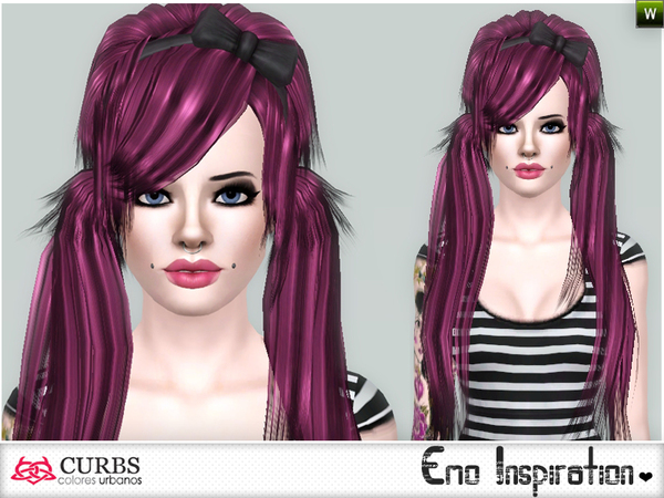Emo hairstyle 10 by Colores Urbanos for Sims 3