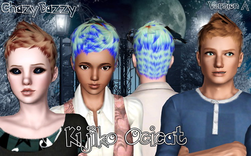 Kijiko`s Ocicat hairstyle retextured by Chazy Bazzy for Sims 3