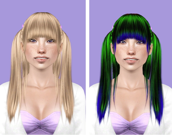 Zauma`s RedLight hairstyle retextured by Plumb Bombs for Sims 3