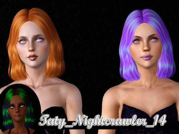 Nightcrawler 14 hairstyle retextured by Taty for Sims 3