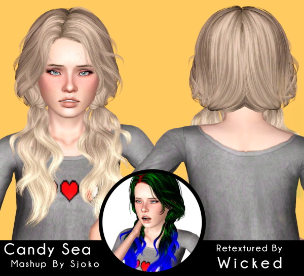 NewSeas Candy Sea hairstyle retextured by Magically Delicious for Sims 3