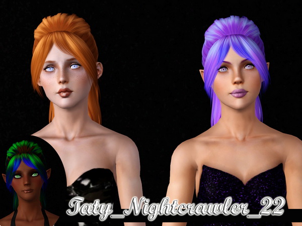Nightcrawler 22 hairstyle retextured by Taty for Sims 3