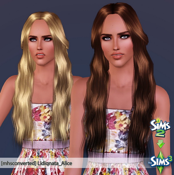 1000 followers gift hairstyle converted by Ingrid for Sims 3