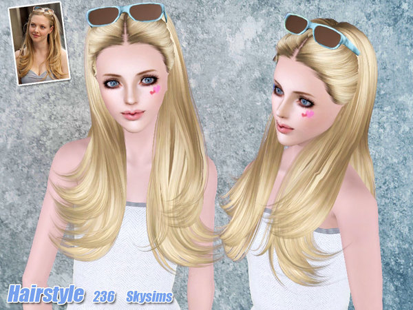 Glasses hairstyles 236 by Skysims for Sims 3