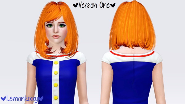 Butterfly`s 058 hairstyle retextured by Lemonkixxy for Sims 3