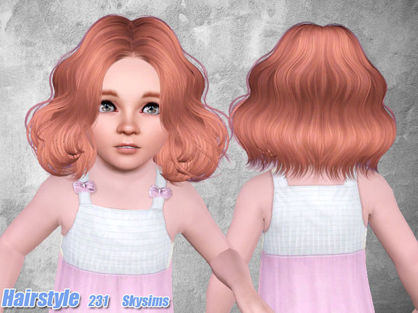 Retro wave hairstyle 231 by Skysims for Sims 3