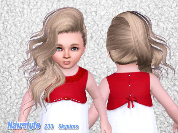 Wild hairstyle 232 by Skysims for Sims 3