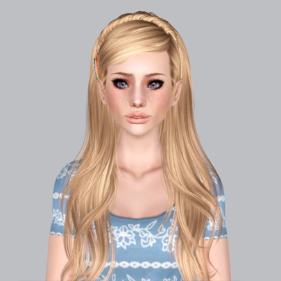 Newsea`s Monochrome hairstyle retextured by Plumb Bombs - Sims 3 Hairs