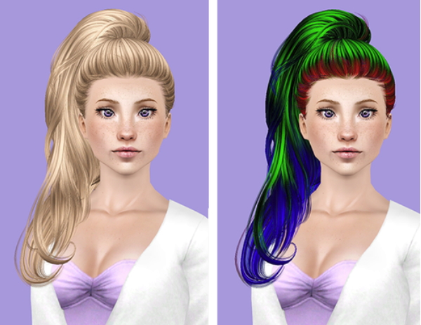 Newsea`s Sweet Villain Braided hairstyle retextured by Plumb bombs for Sims 3