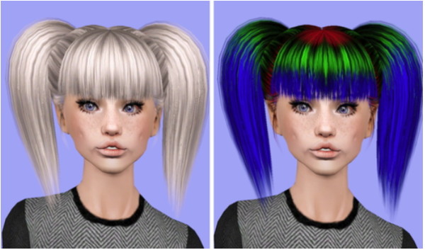 Raon`s 17 hairstyle retextured by Plumb Bombs for Sims 3