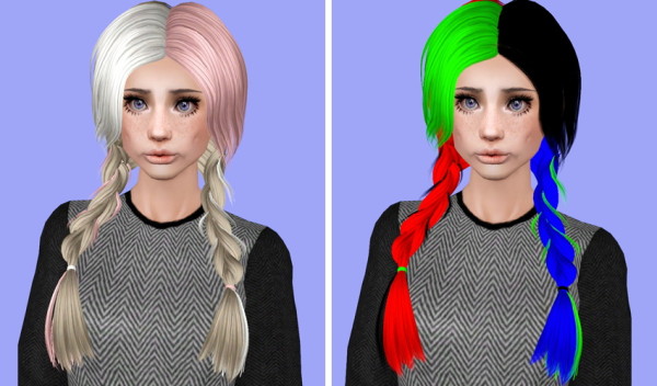 Skysims 129 hairstyle retextured by Plumb Bombs for Sims 3