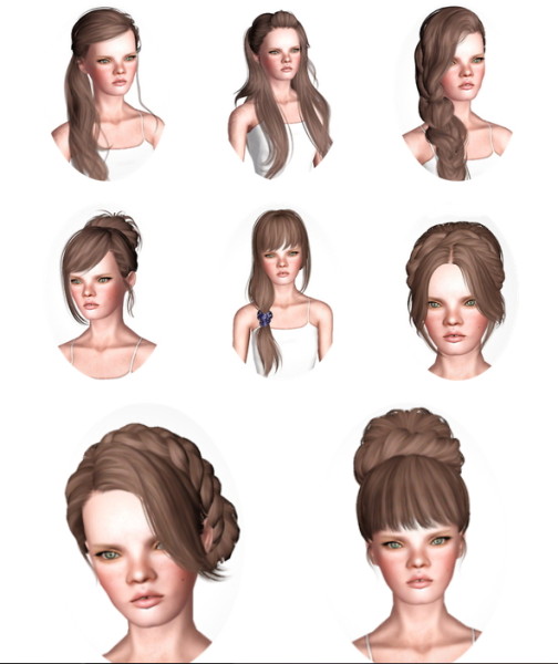 Skysims Hairstyles retextured Part 1 by Magically for Sims 3